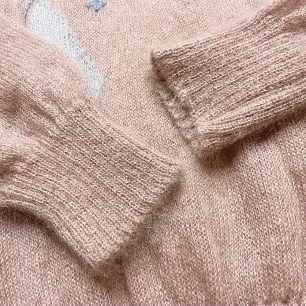 Vintage 80s Aspiring New Zealand Mohair Pullover Argyle Sweater Rapaki Mahana L